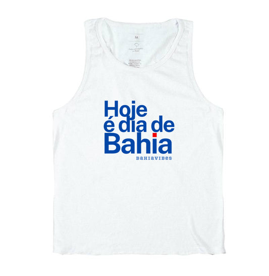 Camiseta Hoje é Dia de Bahia (Branca / Cinza)