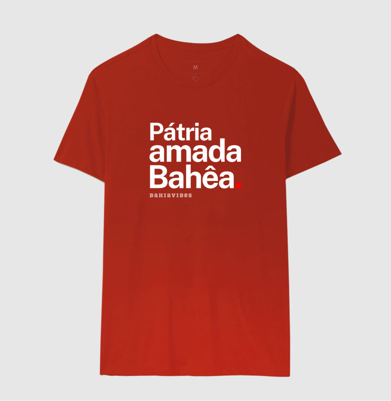 Camiseta Pátria Amada Bahêa (Azul / Vermelho)
