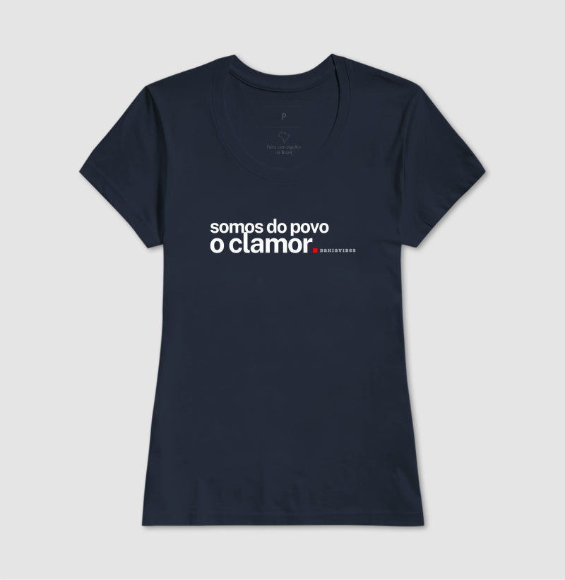 Camiseta Somos Do Povo O Clamor (Azul / Rosa)