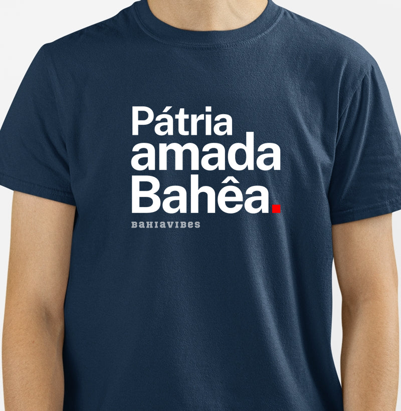 Camiseta Pátria Amada Bahêa (Azul / Vermelho)