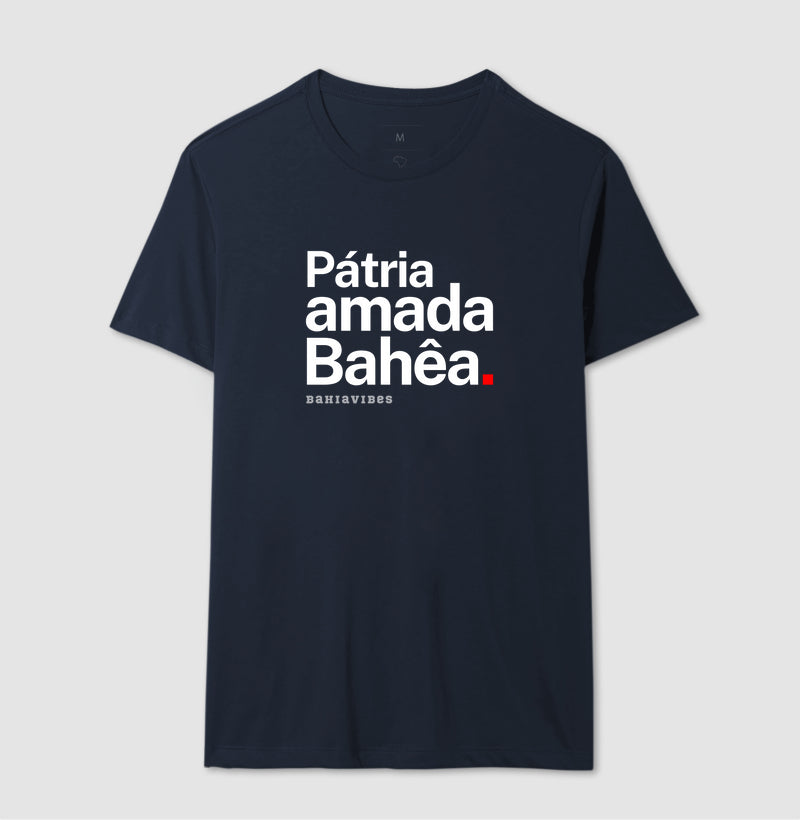 Camiseta Pátria Amada Bahêa (Azul / Vermelho)