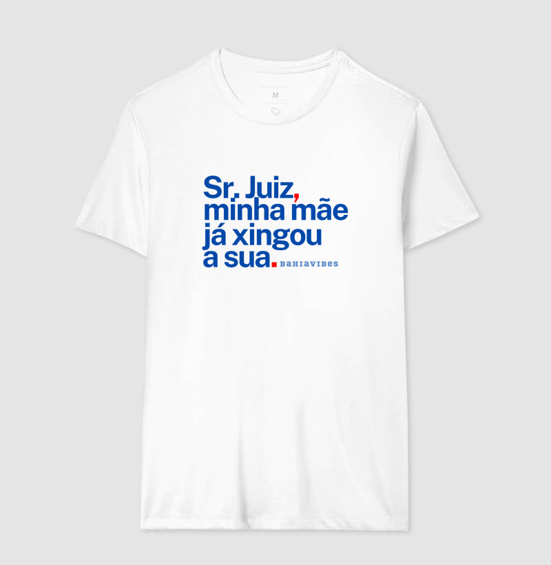 Camiseta Sr. Juiz (Branca / Cinza)