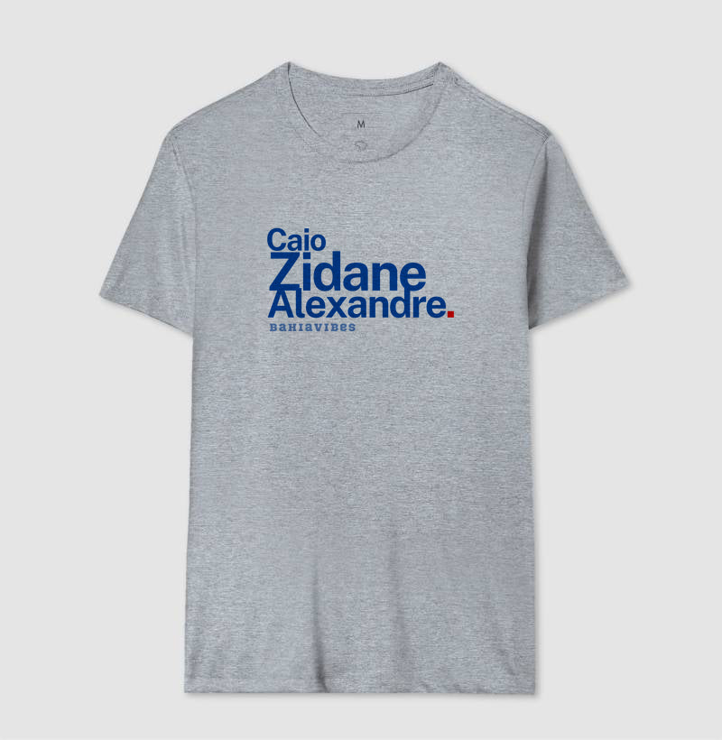 Camiseta Caio Zidane Alexandre (Branca / Cinza)