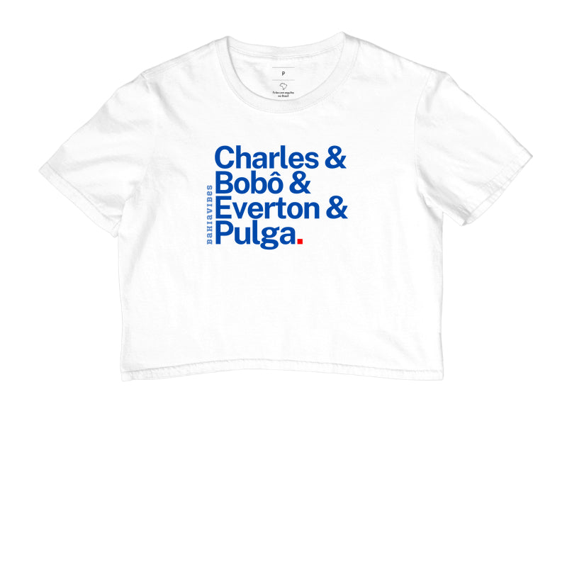 Cropped Charles & Bobô & Everton & Pulga (Branco / Cinza)