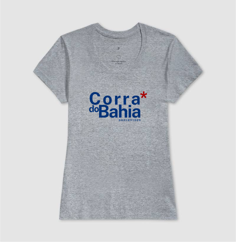 Camiseta Corra do Bahia (Branca / Cinza)