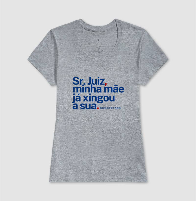 Camiseta Sr. Juiz (Branca / Cinza)
