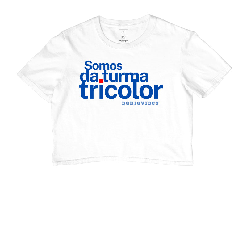 Camiseta Somos da Turma Tricolor (Branca / Cinza)