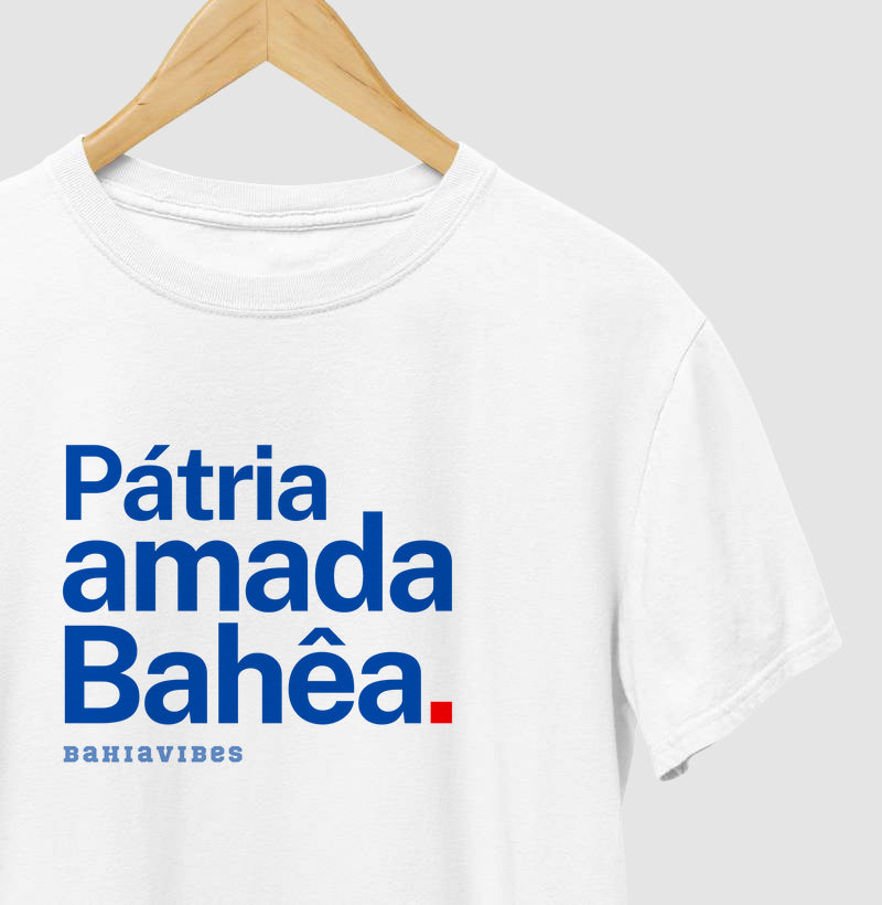 Camiseta Pátria Amada Bahêa (Branca / Cinza)