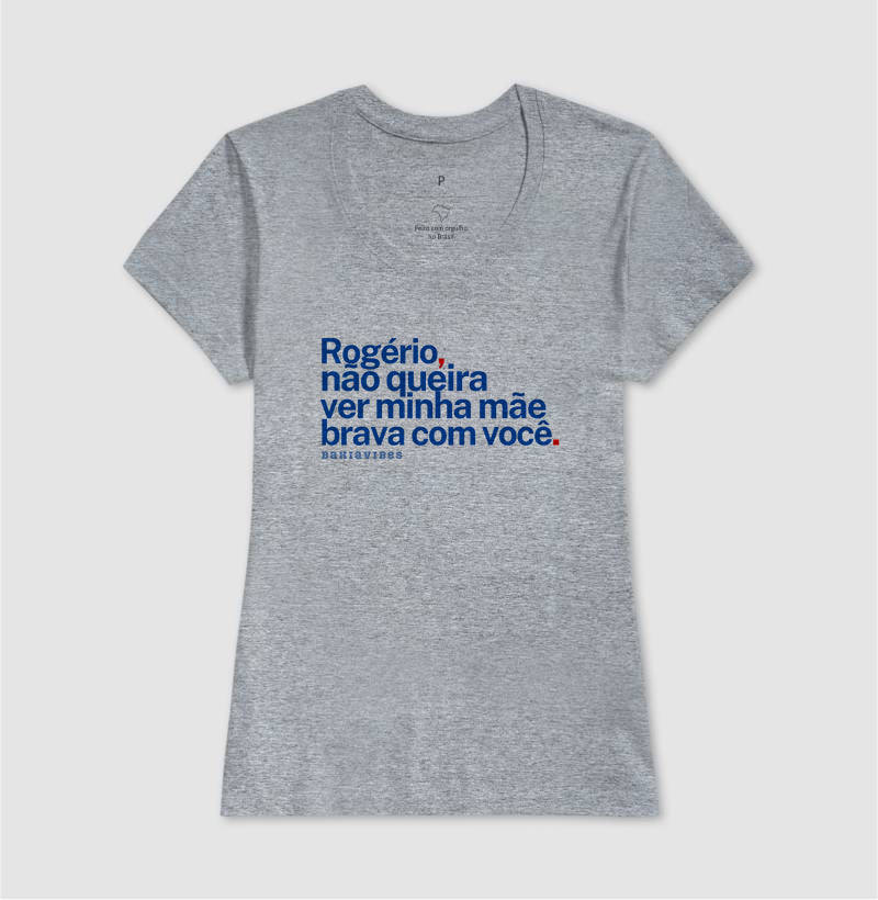 Camiseta Mãe Brava (Branca / Cinza)