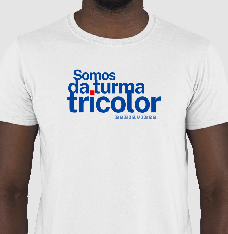 Camiseta Somos da Turma Tricolor (Branca / Cinza)