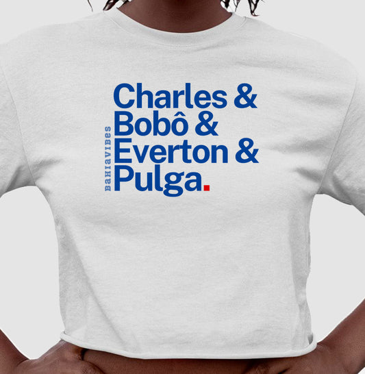 Cropped Charles & Bobô & Everton & Pulga (Branco / Cinza)