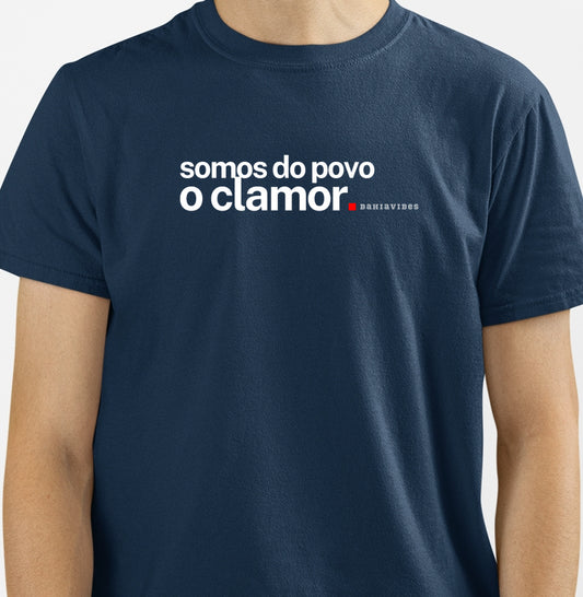 Camiseta Somos Do Povo O Clamor (Azul / Rosa)