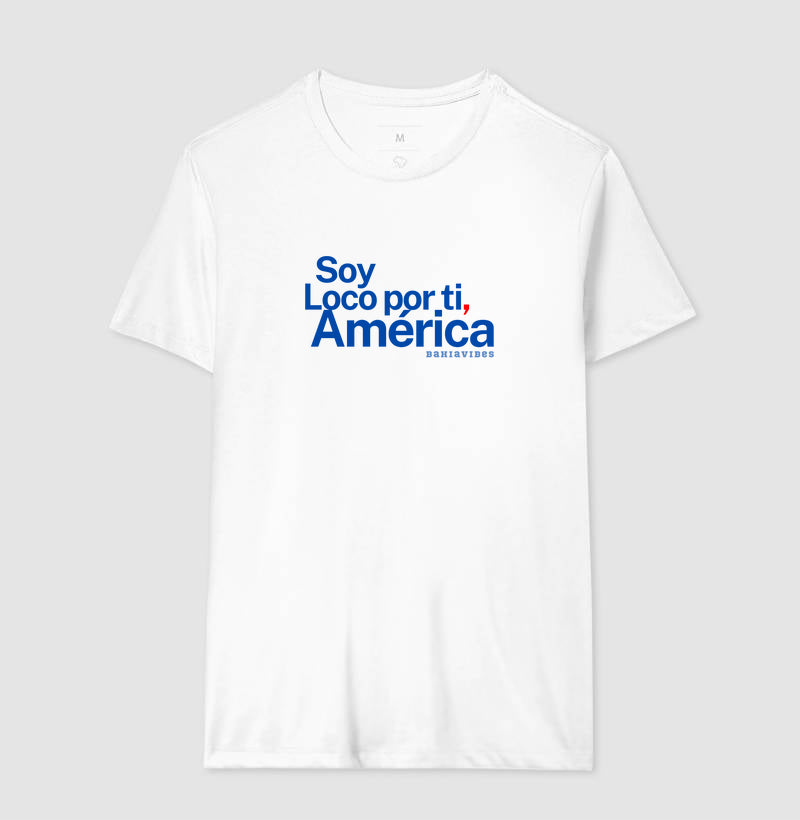 Camiseta Soy Loco Por Ti América (Branca / Cinza)