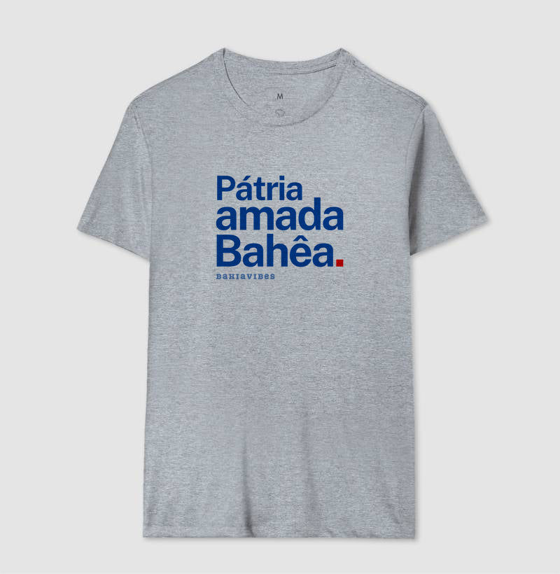 Camiseta Pátria Amada Bahêa (Branca / Cinza)