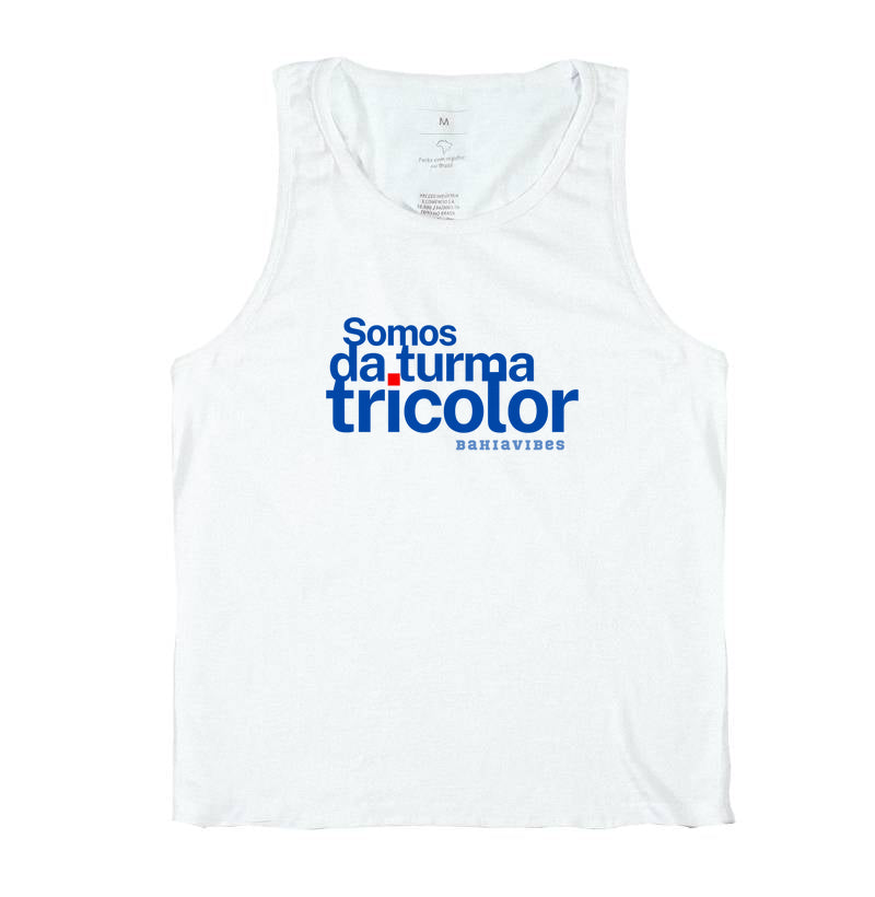 Camiseta Somos da Turma Tricolor (Branca / Cinza)
