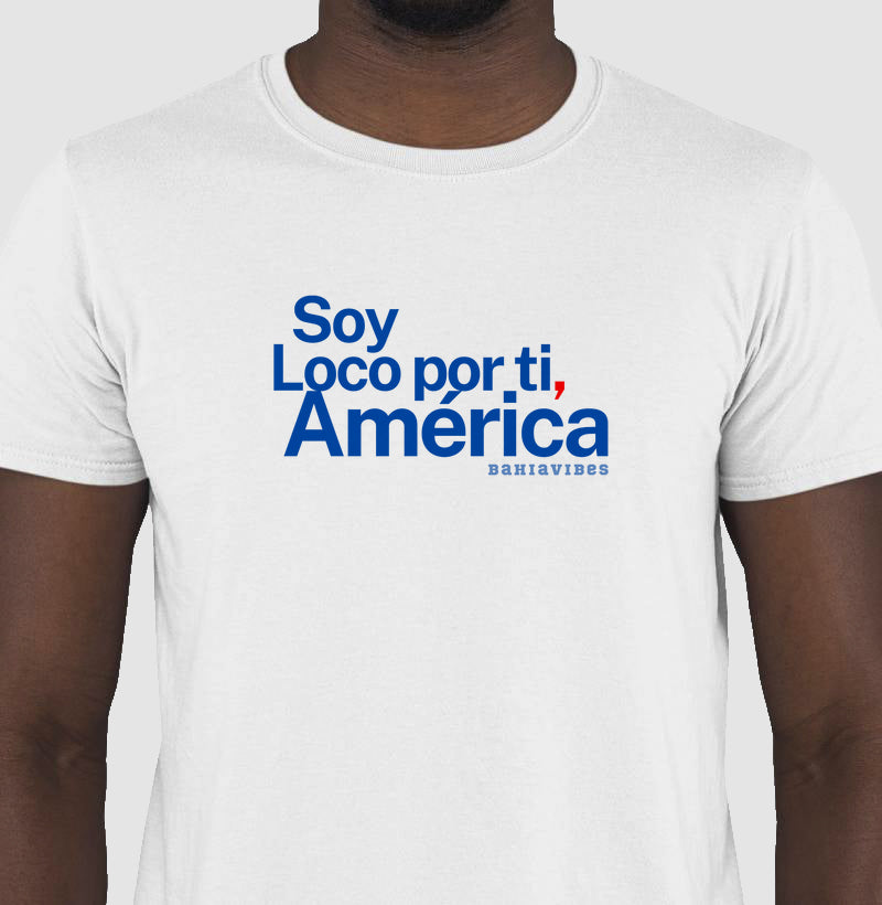 Camiseta Soy Loco Por Ti América (Branca / Cinza)