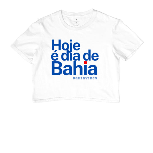 Camiseta Hoje é Dia de Bahia (Branca / Cinza)