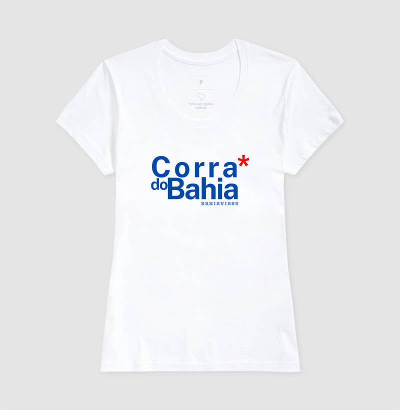 Camiseta Corra do Bahia (Branca / Cinza)