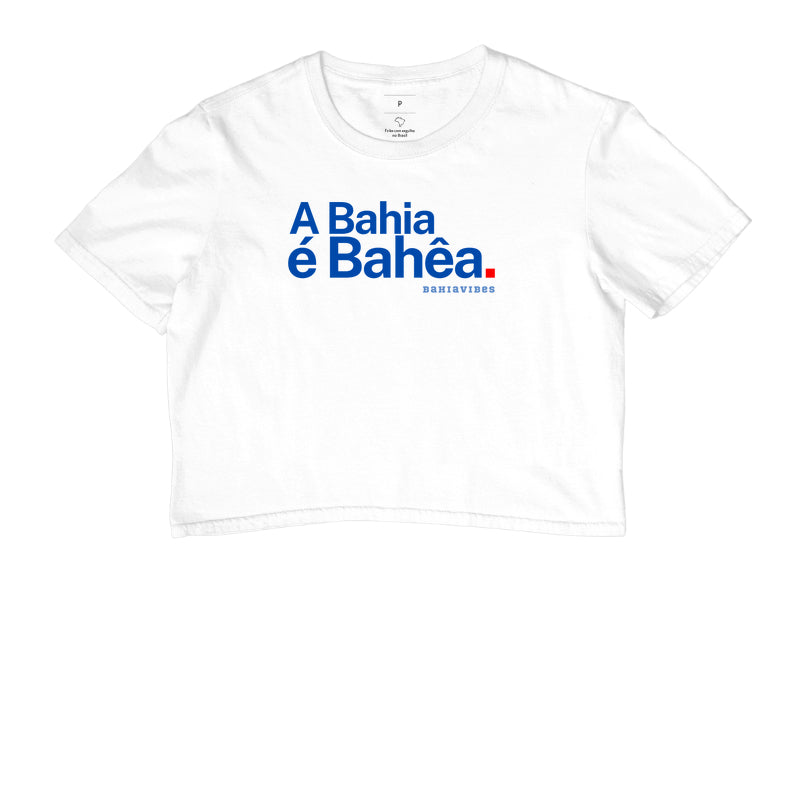 Cropped A Bahia é Bahêa (Branco / Cinza)