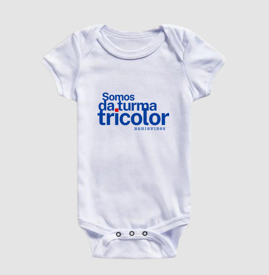 Camiseta Somos da Turma Tricolor (Branca / Cinza)