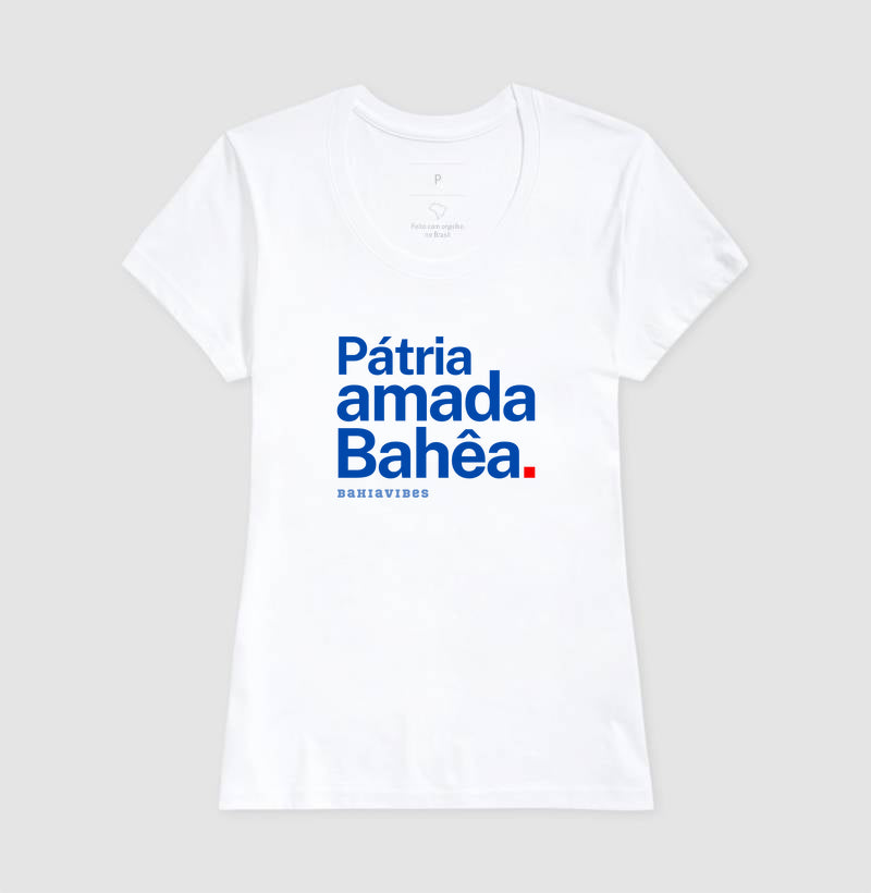 Camiseta Pátria Amada Bahêa (Branca / Cinza)