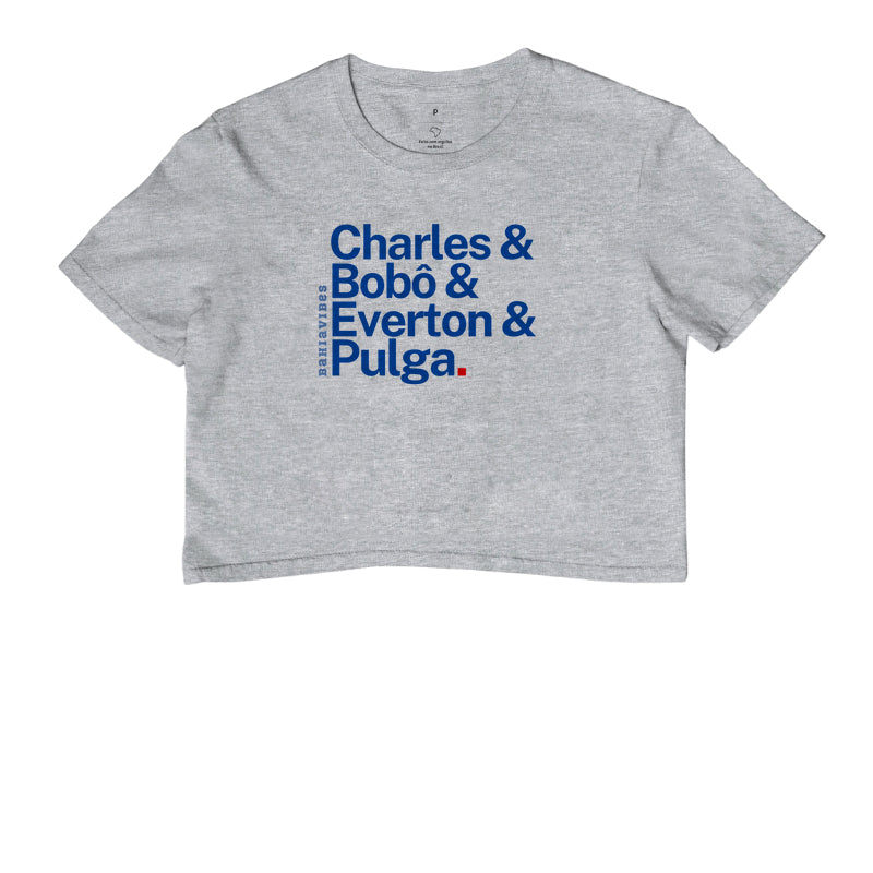 Cropped Charles & Bobô & Everton & Pulga (Branco / Cinza)