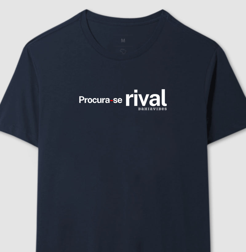 Camiseta Procura-se Rival (Azul / Vermelha)