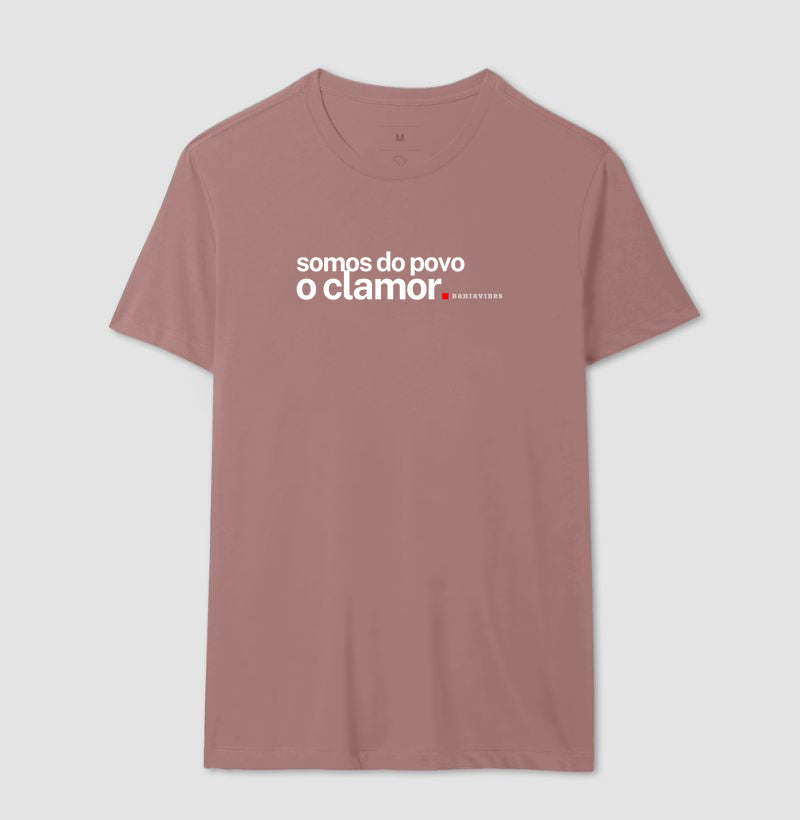 Camiseta Somos Do Povo O Clamor (Azul / Rosa)