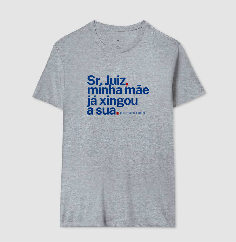 Camiseta Sr. Juiz (Branca / Cinza)