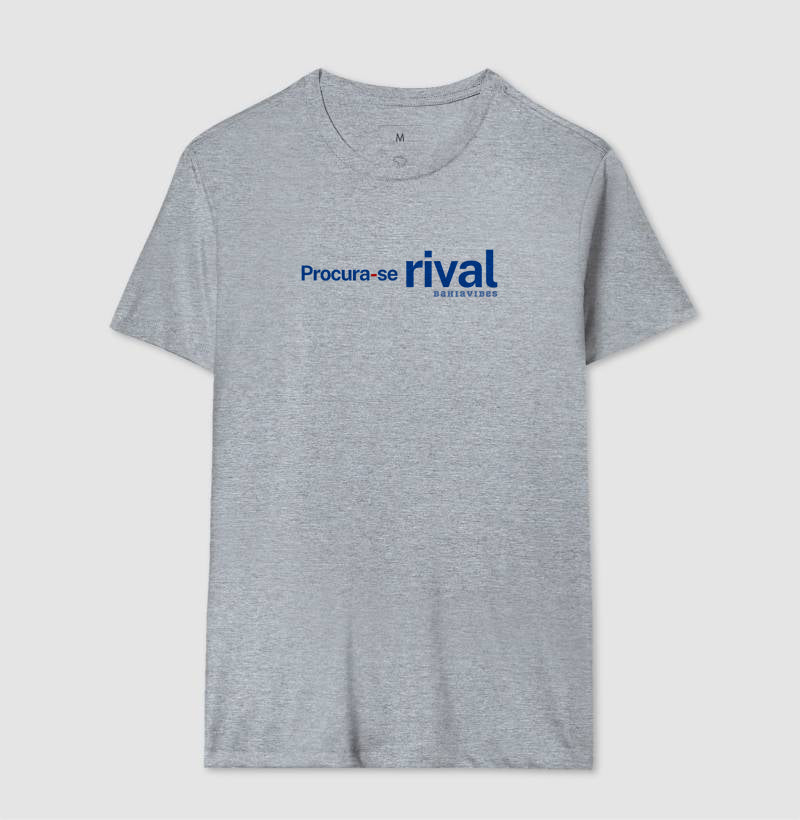 Camiseta Procura-se Rival (Branca / Cinza)