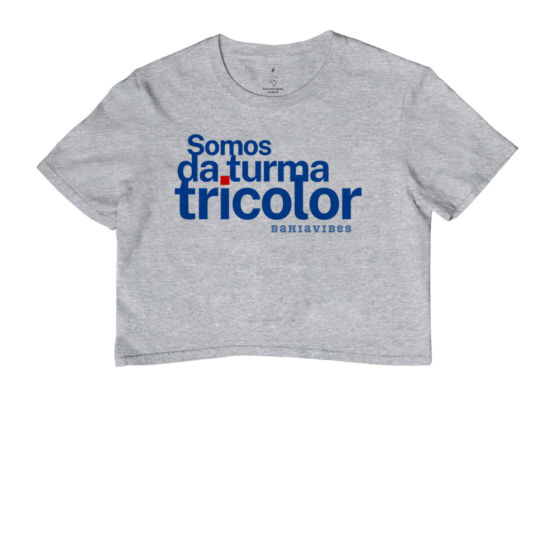 Camiseta Somos da Turma Tricolor (Branca / Cinza)