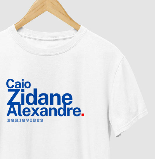 Camiseta Caio Zidane Alexandre (Branca / Cinza)