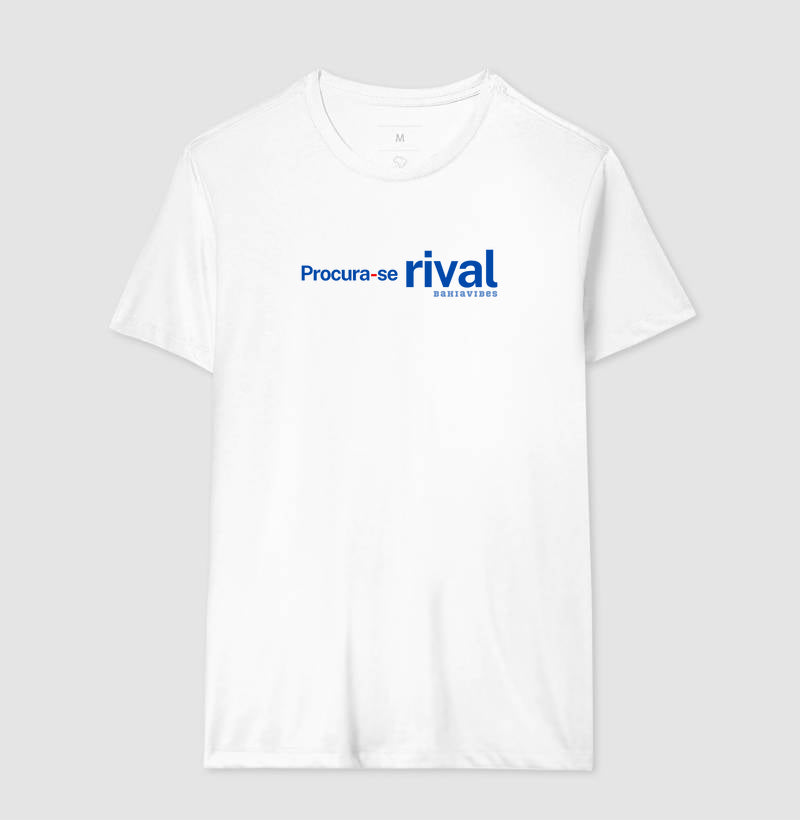Camiseta Procura-se Rival (Branca / Cinza)