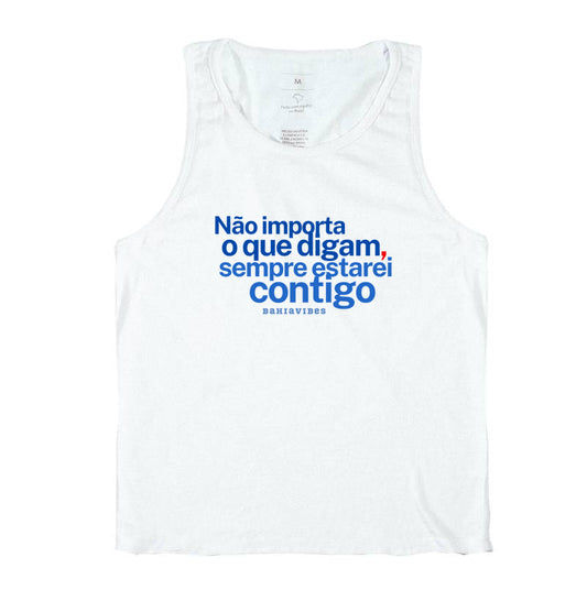 Camiseta Não Importa o Que Digam (Branca / Cinza)